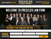 Tablet Screenshot of preszlerdisabilitylaw.com